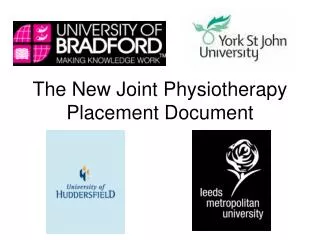 The New Joint Physiotherapy Placement Document