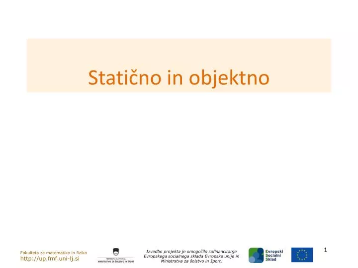 stati no in objektno