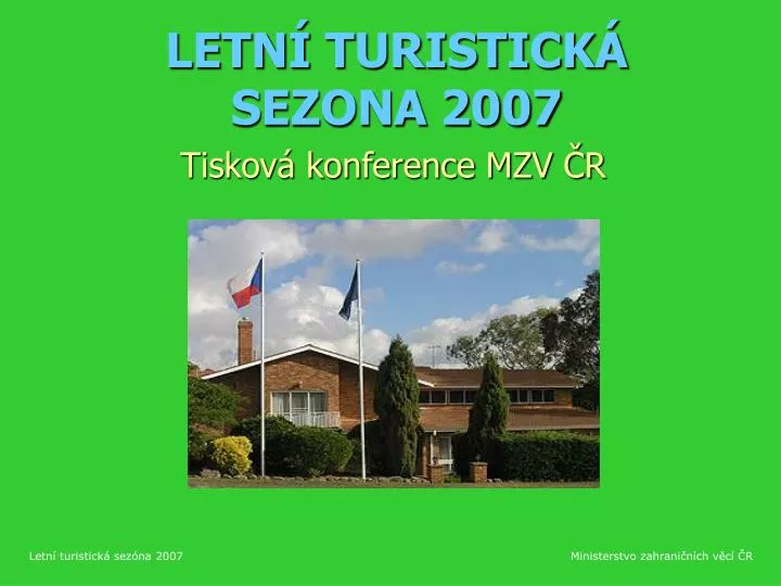 letn turistick sezona 2007