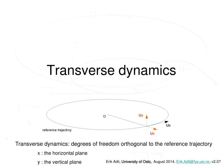 transverse dynamics