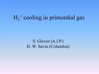 H 3 + cooling in primordial gas