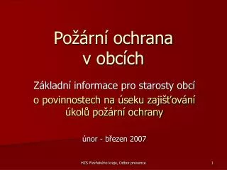 po rn ochrana v obc ch