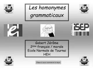 Les homonymes grammaticaux