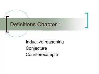 Definitions Chapter 1