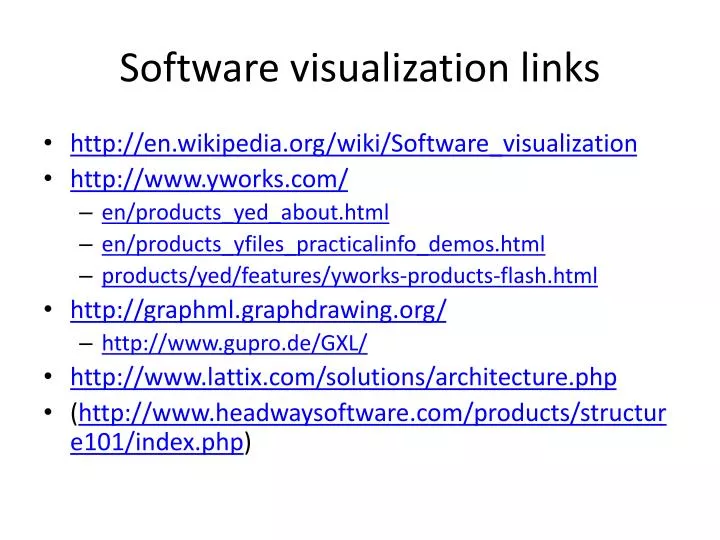 software visualization links