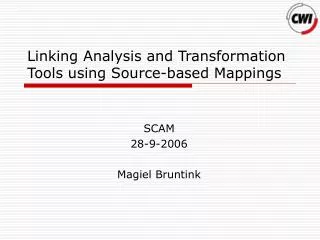 Linking Analysis and Transformation Tools using Source-based Mappings