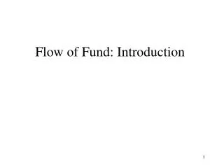 flow of fund introduction