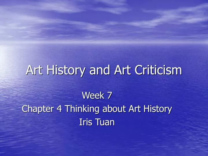 art history and art criticism