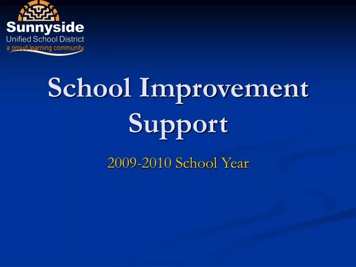 school improvement support