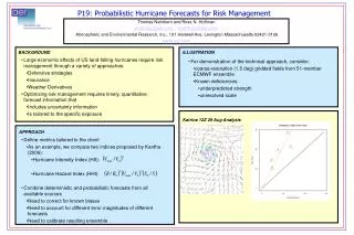 P19: Probabilistic Hurricane Forecasts for Risk Management