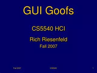 GUI Goofs