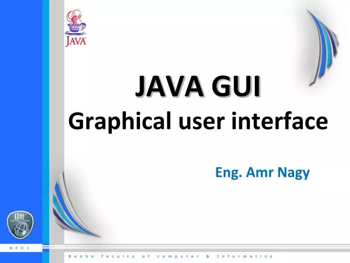java gui graphical user interface