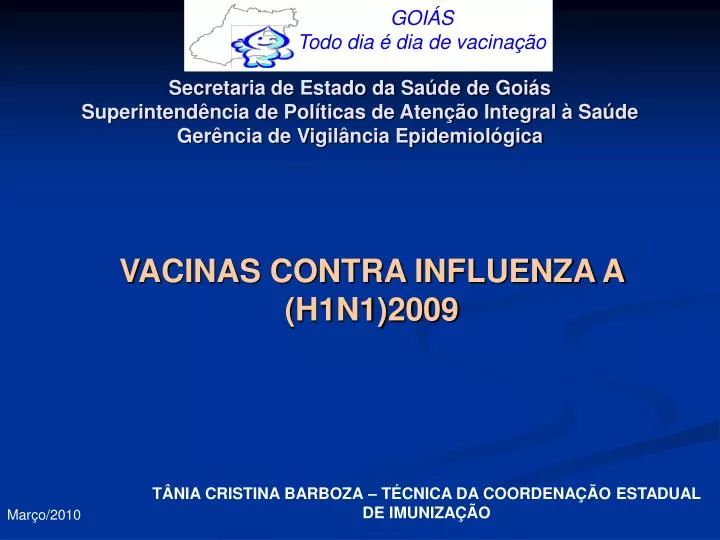 vacinas contra influenza a h1n1 2009