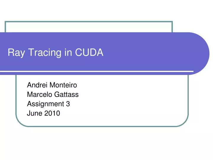 ray tracing in cuda