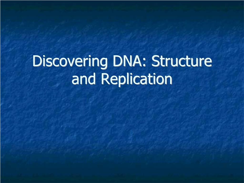 PPT - Discovering DNA: Structure and Replication PowerPoint ...