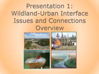 Presentation 1: Wildland -Urban Interface Issues and Connections Overview