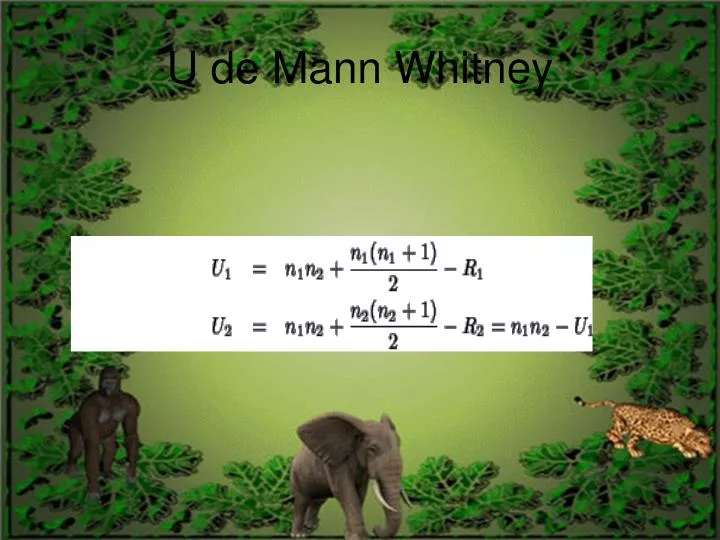 u de mann whitney