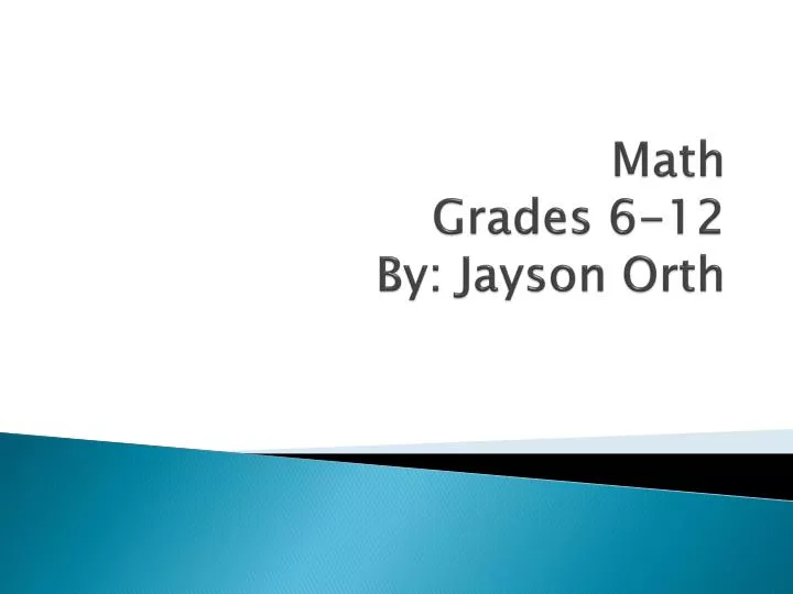 math grades 6 12 by jayson orth