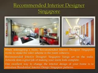 Good Interior Designer Singapore