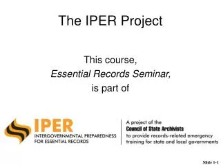 The IPER Project