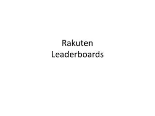 Rakuten Leaderboards