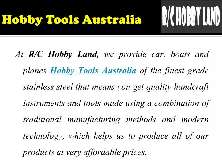 hobby tools australia