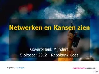 netwerken en kansen zien
