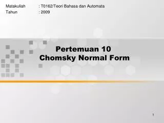 pertemuan 10 chomsky normal form