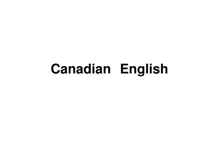 canadian english