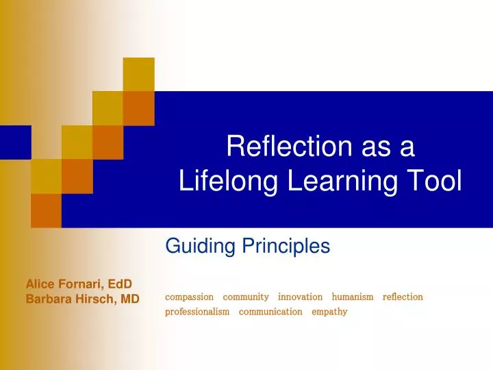 reflection as a lifelong learning tool