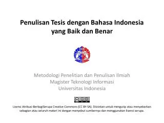 PPT - BAHASA INDONESIA YANG BAIK DAN BENAR PowerPoint Presentation ...