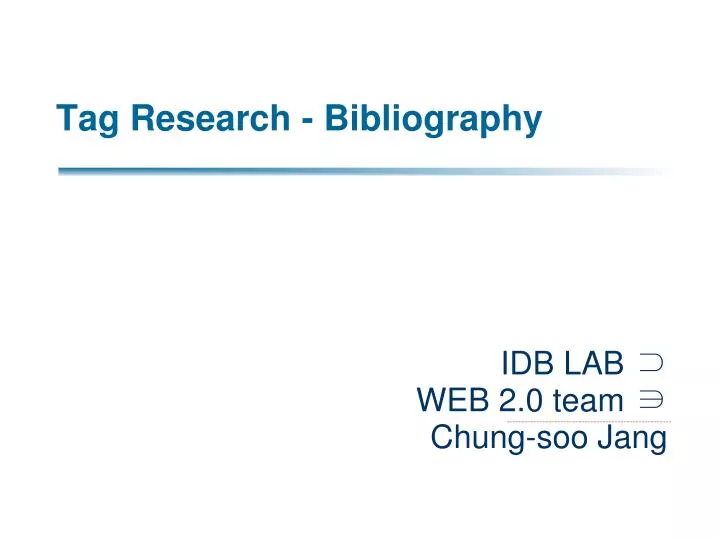 tag research bibliography