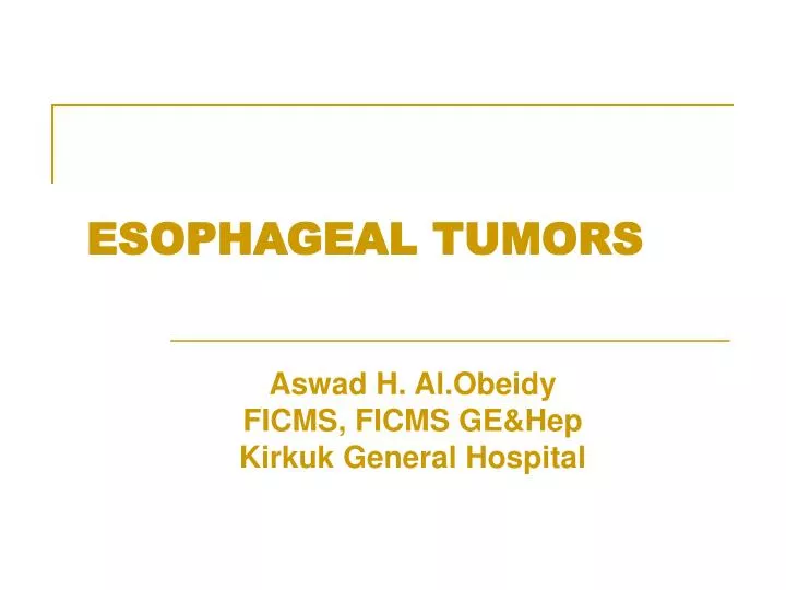 esophageal tumors