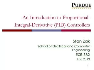 An Introduction to Proportional-Integral-Derivative (PID) Controllers