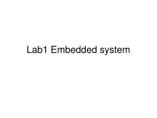 Lab1 Embedded system