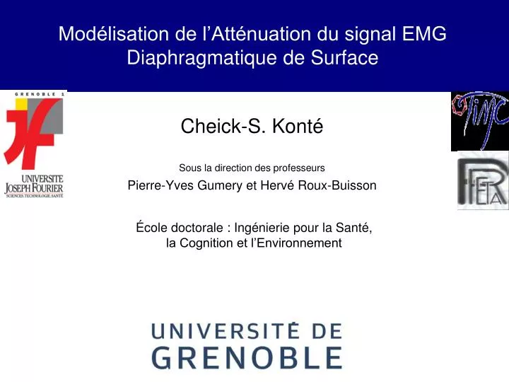 mod lisation de l att nuation du signal emg diaphragmatique de surface