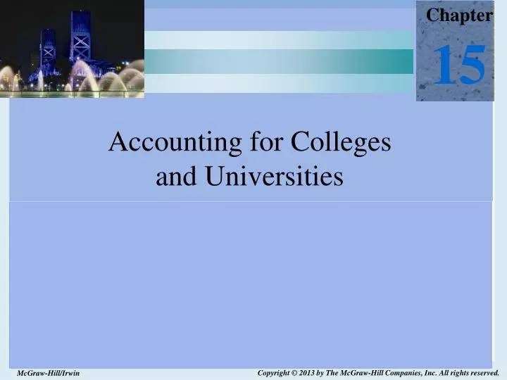 accounting for colleges and universities