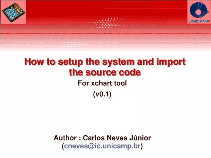 how to setup the system and import the source code