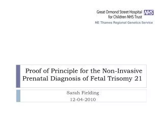 Proof of Principle for the Non-Invasive Prenatal Diagnosis of Fetal Trisomy 21