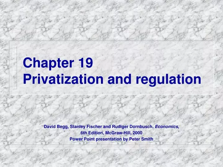 chapter 19 privatization and regulation
