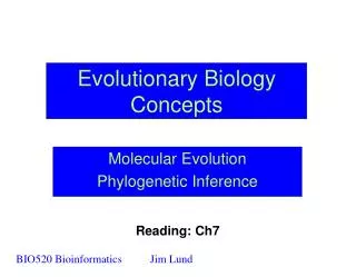 Evolutionary Biology Concepts