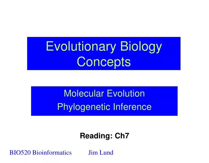 evolutionary biology concepts