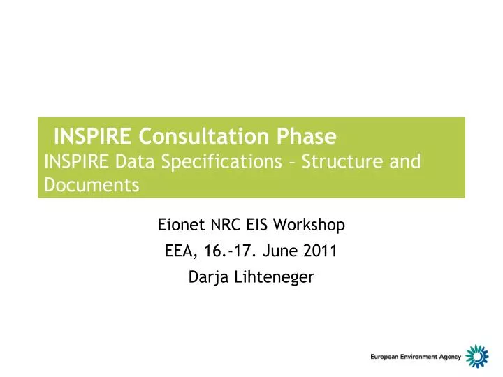 inspire consultation phase inspire data specifications structure and documents