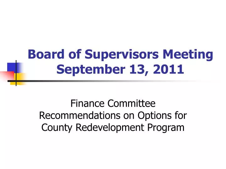board of supervisors meeting september 13 2011