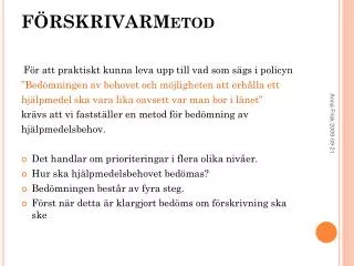 f rskrivarmetod