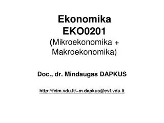 Ekonomika EKO 02 01 ( Mikroekonomika + Makroekonomika)