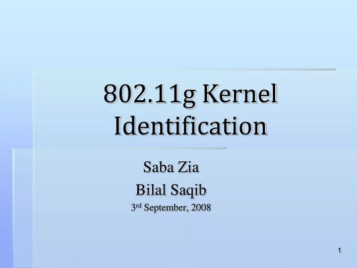 802 11g kernel identification