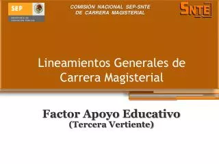 lineamientos generales de carrera magisterial