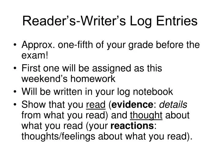 reader s writer s log entries