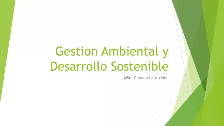 gestion ambiental y desarrollo sostenible